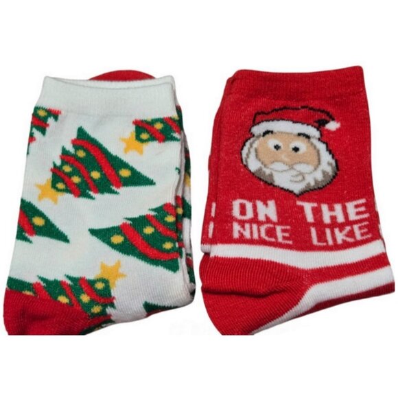 4 Pairs Christmas Unisex Adult Mid-Calf Cozy Knit Socks Gift Set - NEW - Picture 4 of 5